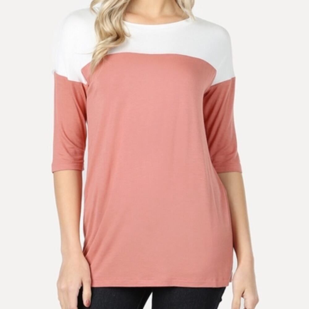 Zenana Outfitters Ash Rose Shirt Small
